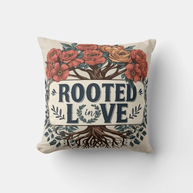 Wurzeln in der Liebe Kissen (Vorderseite)