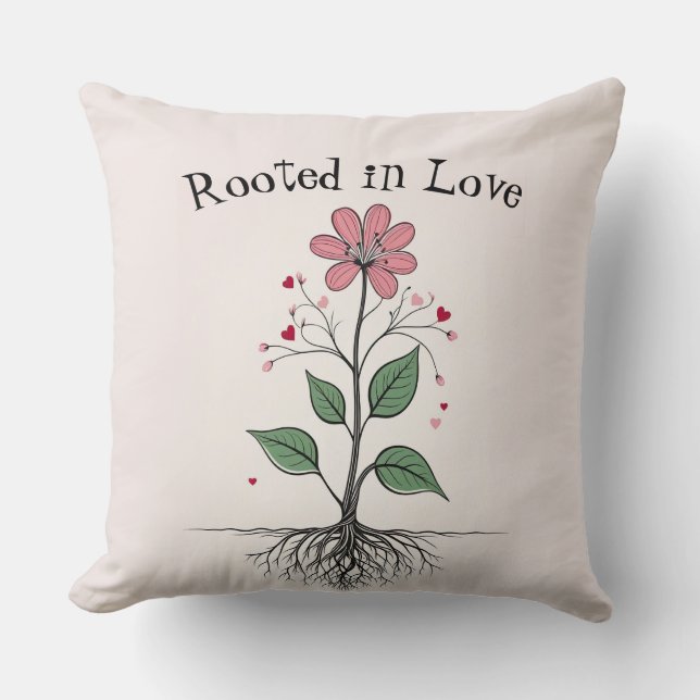 Wurzeln in der Liebe Kissen (Vorderseite)