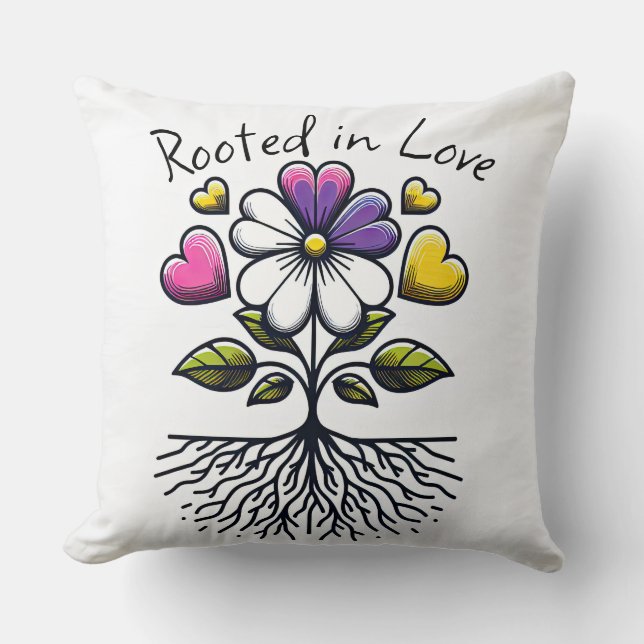 Wurzeln in der Liebe Kissen (Vorderseite)