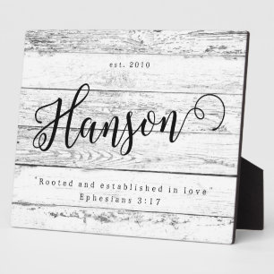 Wurzeln und in der Liebe Nachname-Zeichen Fotoplatte