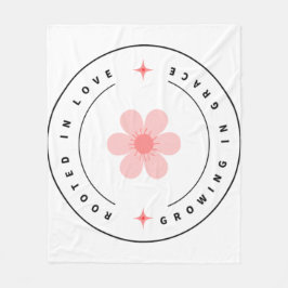 Wurzelt mit Liebe wächst mit Grace - Inspirational Fleecedecke