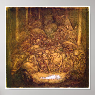 Wurzeltrolle von John Bauer Poster