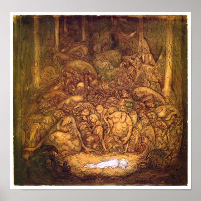 Wurzeltrolle von John Bauer Poster (Vorne)