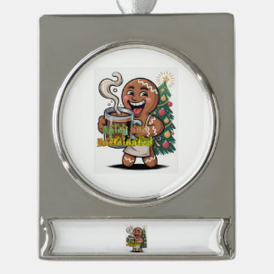 Würzig und Koffeinhaltig Banner-Ornament Silber