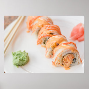 Würzige Krabben-Sushi Poster