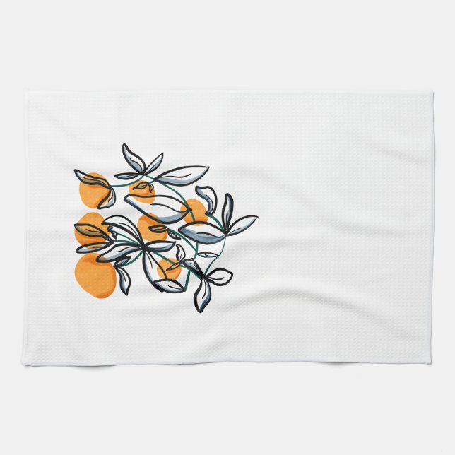Würzige Orange Geschirrtuch (Horizontal)