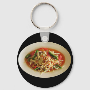 Würzige Papaya-Salat[Som Tam]… thailändische Schlüsselanhänger