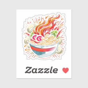Würzige Ramen Japanische Nudel-Straßenkunst Aufkleber