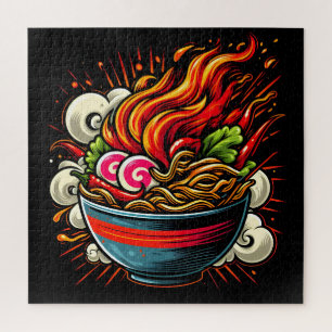 Würzige Ramen japanische Nudel-Straßenkunst Puzzle