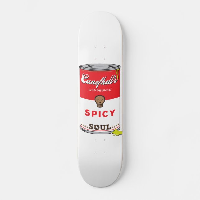 Würzige Soul-Pop-Kunst-Druck-Plattform Skateboard (Vorderseite)