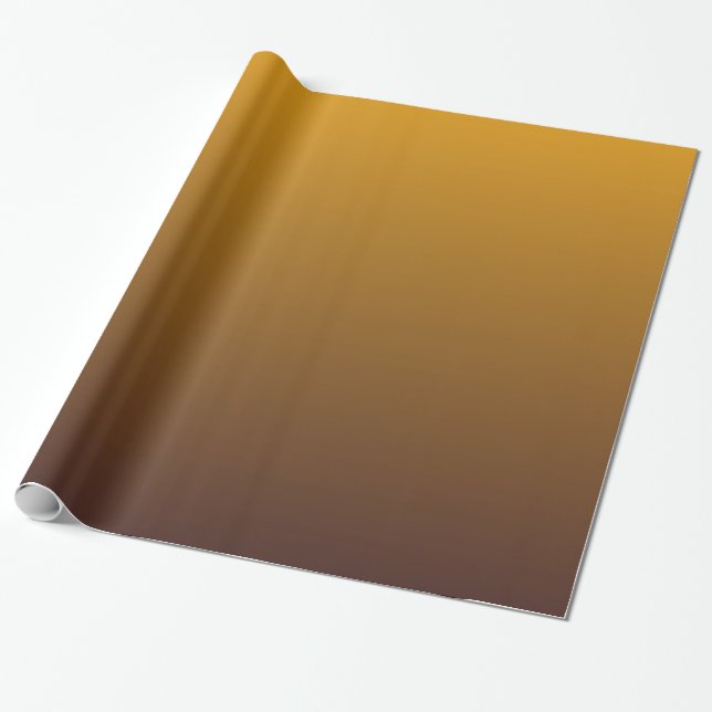 Würziges Gold Brown Ombre Geschenkpapier (Ungerollt)