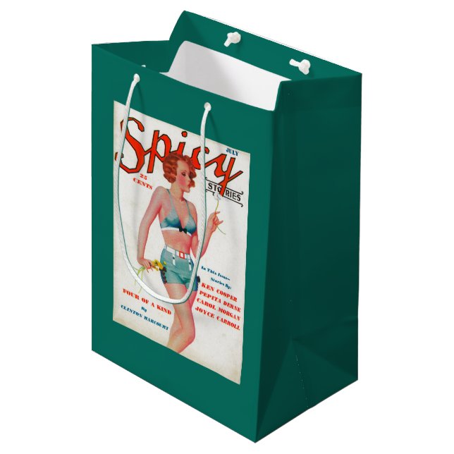 Würziges Titelseite Mittlere Geschenktüte (Vorderseite Schrägansicht)