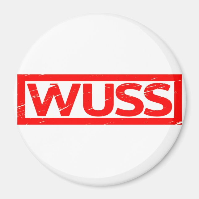 Wuss Briefmarke Magnet (Vorne)