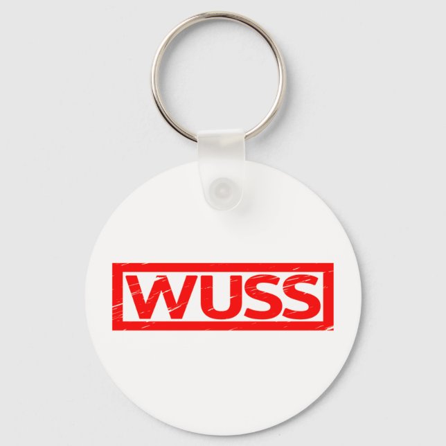 Wuss Briefmarke Schlüsselanhänger (Vorderseite)