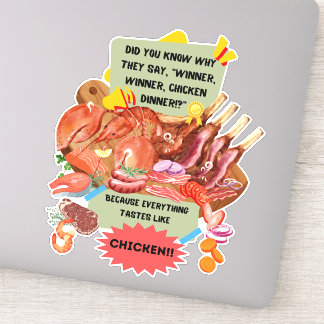 Wussten Sie - Gewinner, Gewinner-Hühneressen! Aufkleber