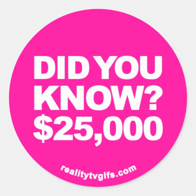 Wusstest Du? -Aufkleber Runder Aufkleber (Vorderseite)