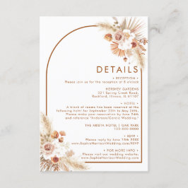 Wüste Arch Boho Pampas Grass Terrakotta im Erdbebe Begleitkarte