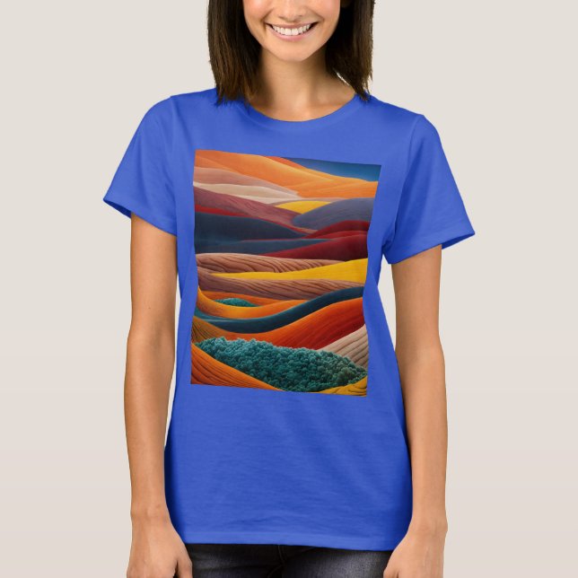 "Wüste Art Blue T - Shirt - Entdecken Sie die Kuns (Vorderseite)