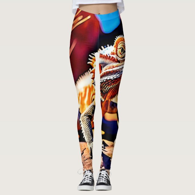 Wüste Bartded Dragon Leggings (Vorderseite)