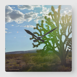 Wüste Beauty Quadratische Wanduhr