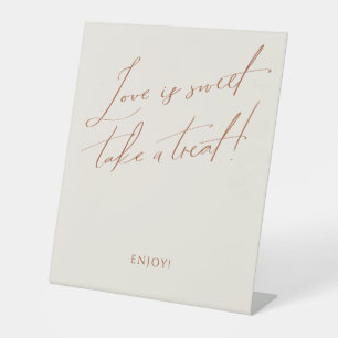 Wüste Beige Hochzeit Liebe ist süß Sockelschild