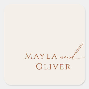 Wüste Beige Hochzeiten Umschlag Aufkleber