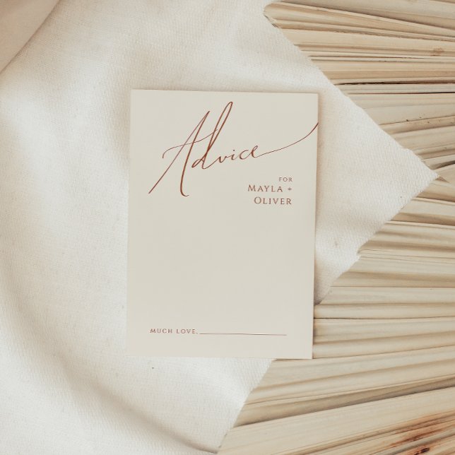 Wüste | Beige Hochzeitsratenkarte Hinweiskarte (Von Creator hochgeladen)