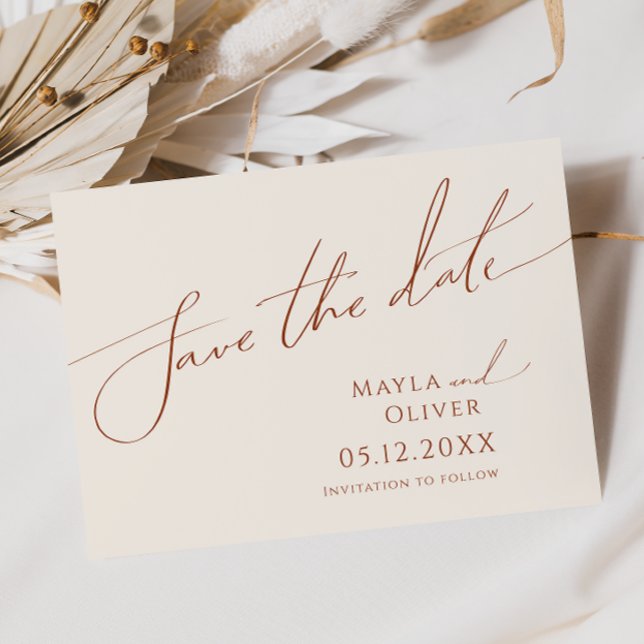 Wüste | Beige Horizontal Save The Date (Von Creator hochgeladen)