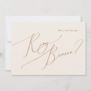 Wüste   Beige Ring Bearer Card Einladung