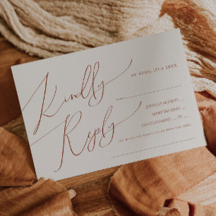 Wüste   Beige Song Request RSVP Card Karte