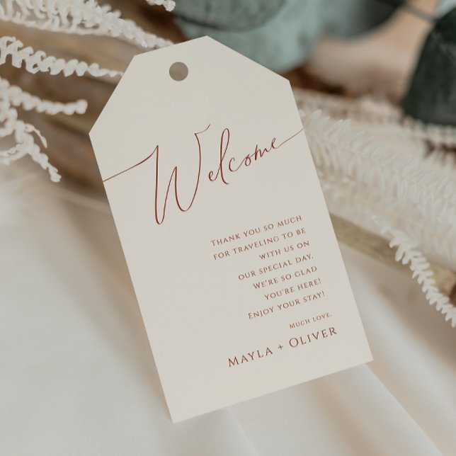 Wüste | Beige Wedding Welcome Geschenkanhänger (Von Creator hochgeladen)