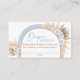 Wüste Blue Pampas Grass Boy Diaper Raffekarte Begleitkarte