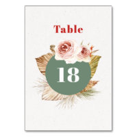 Wüste Blume boho blumenreiche Hochzeit Tischnummer