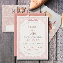 Wüste Blume Western Hochzeitseinladung Einladung