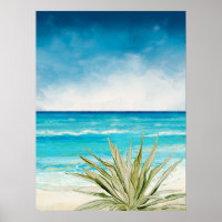 Wüste Cactus Beach Sea Seascape Aquareal Agave