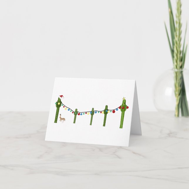 Wüste Cactus Christmas Card Karte (Vorderseite)