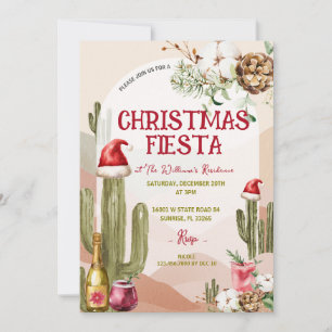 Wüste Cactus Holiday Cocktail Weihnachts-Fiesta Einladung