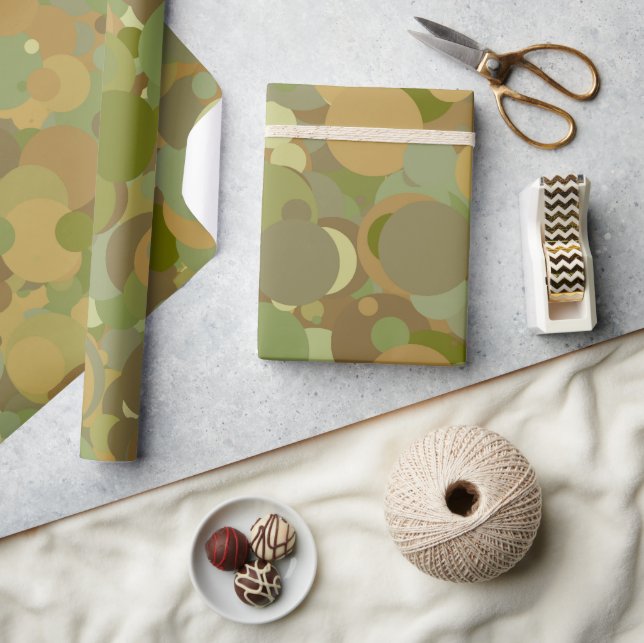 Wüste Camouflage Circle Pattern Geschenkpapier (Kunsthandwerk)