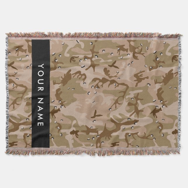 Wüste Camouflage Kieselsteine, Ihr Name, personali Decke (Vorderseite)