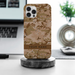Wüste Camouflage Kieselsteine, Ihr Name, personali iPhone 15 Pro Max Hülle