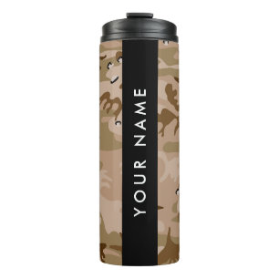 Wüste Camouflage Kieselsteine, Ihr Name, personali Thermosbecher