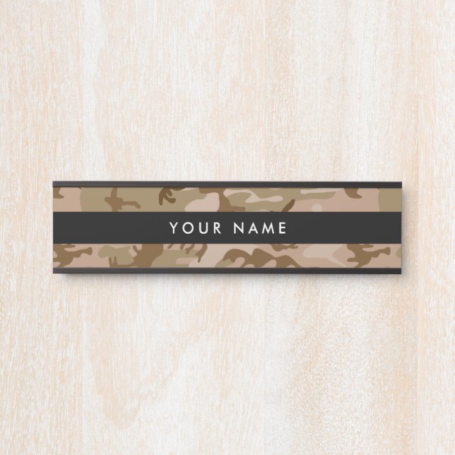 Wüste Camouflage, Militär, Armee Türschild (Vorderseite )