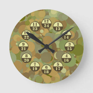 Wüste Camouflage Militärzeit Runde Wanduhr