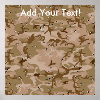 Wüste-Camouflage Poster
