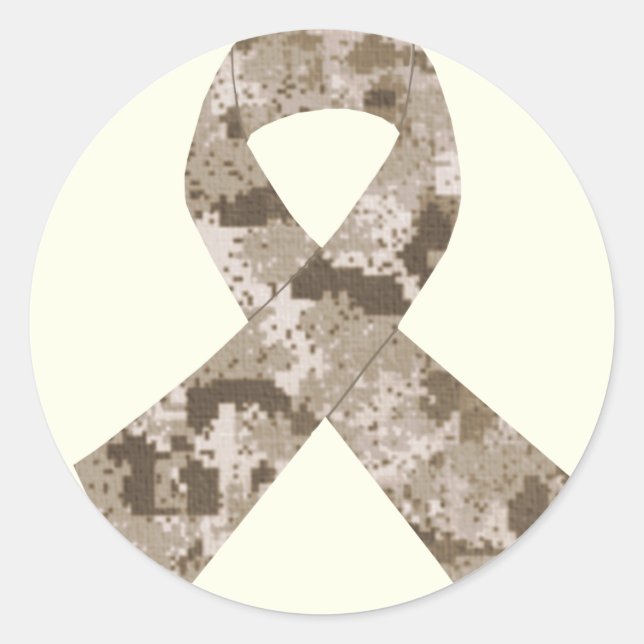 Wüste Camouflage Ribbon Sticker (Vorderseite)
