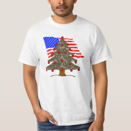 Wüste Camouflage Weihnachtsbaum mit amerikanischer T-Shirt