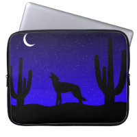 Wüste Coyote Howling auf dem Mond