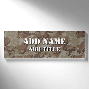 Wüste der Wälder Militärische Camouflage Namenschild