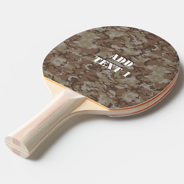 Wüste der Wälder Militärische Camouflage Tischtennis Schläger (Vorderseite)