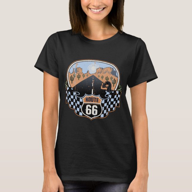 Wüste des Weg-66 T-Shirt (Vorderseite)